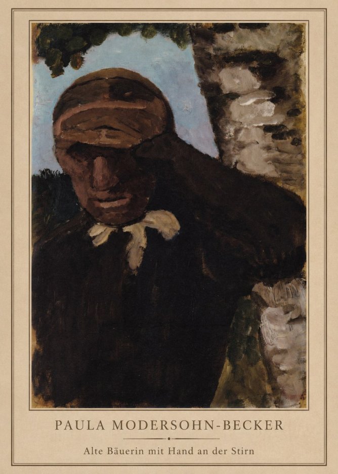Paula Modersohn-Becker Alte Bäuerin Mit Hand an Der Stirn No3 - Poszter
