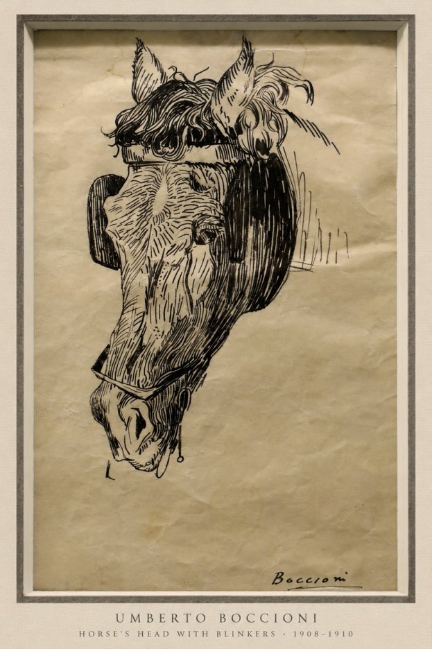 Umberto Boccioni Horse's Head with Blinkers No3 - Poszter