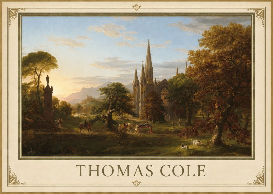 Thomas Cole The Architect's Dream No1 - Poszter
