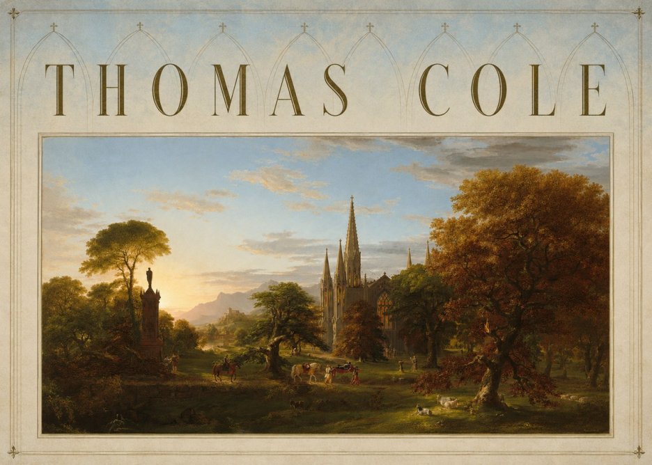 Thomas Cole The Architect's Dream No6 - Poszter