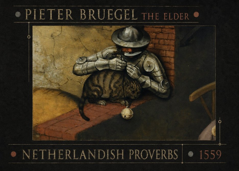 Pieter Bruegel Netherlandish Proverbs X No5 - Poszter