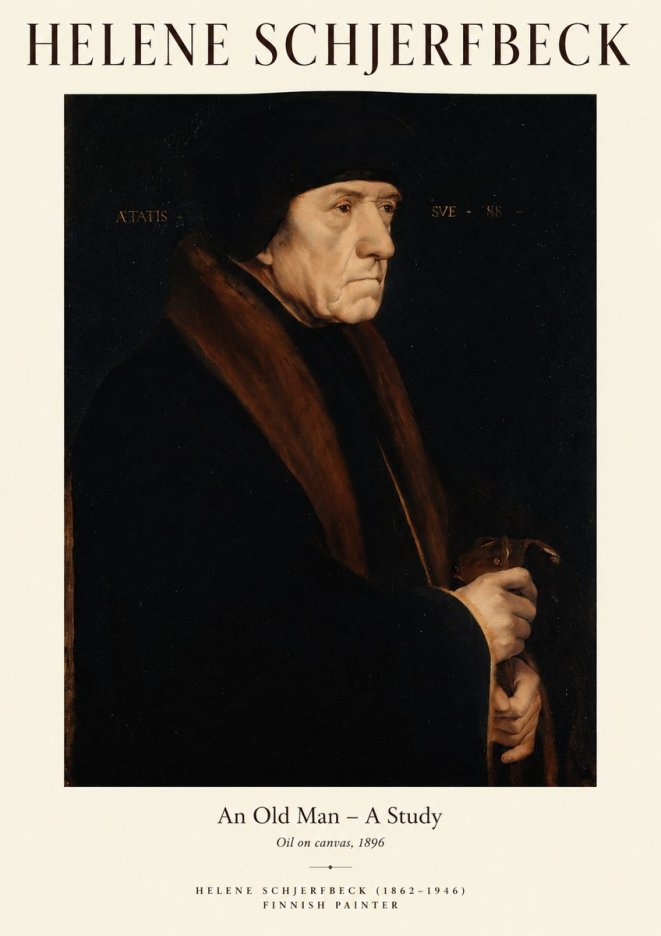 Helene Schjerfbeck An Old Man – a Study No1 - Poszter