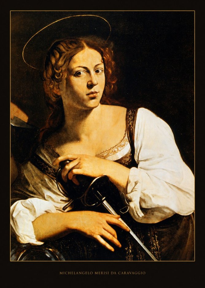 Michelangelo Merisi da Caravaggio Saint Catherine of Alexandria III No5 - Poszter