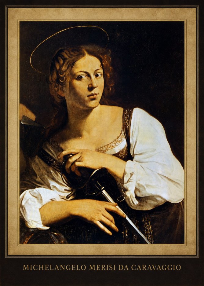 Michelangelo Merisi da Caravaggio Saint Catherine of Alexandria III No6 - Poszter