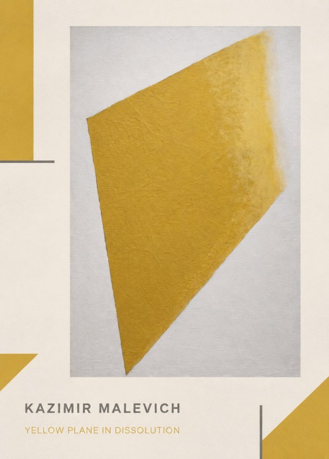 Kazimir Malevich Yellow Plane in Dissolution No1 - Poszter
