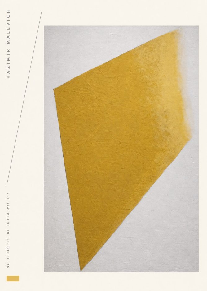 Kazimir Malevich Yellow Plane in Dissolution No2 - Poszter