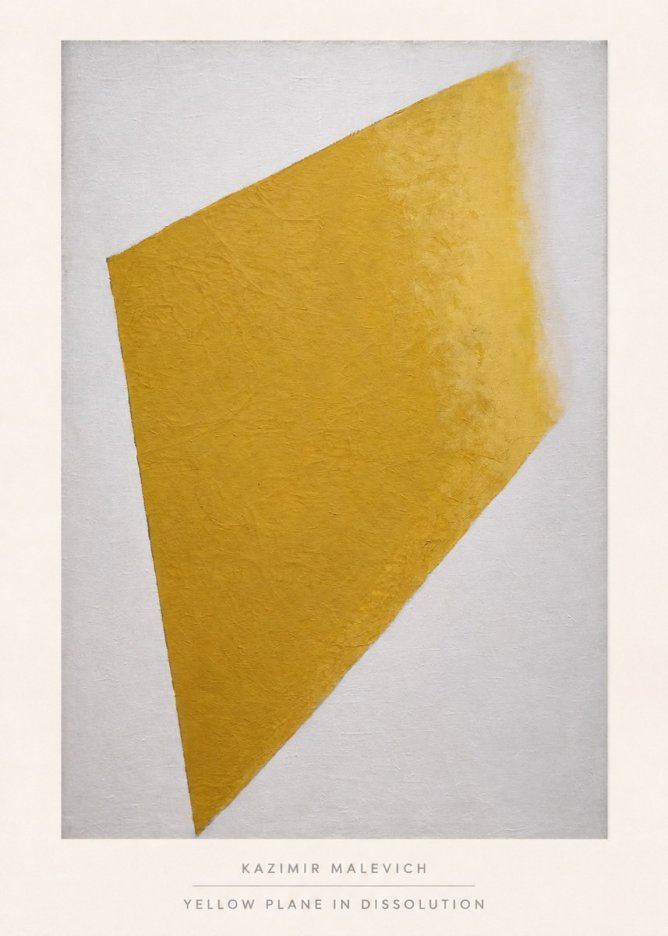 Kazimir Malevich Yellow Plane in Dissolution No4 - Poszter