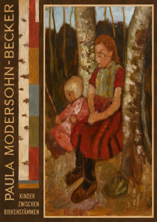 Paula Modersohn-Becker Kinder Zwischen Birkenstämmen No2 - Poszter