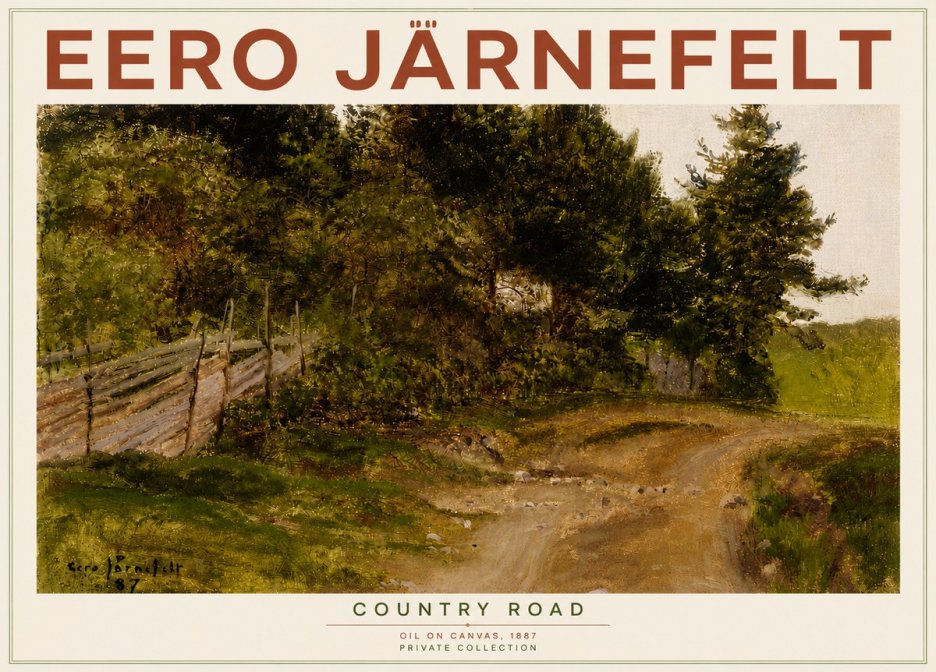 Eero Järnefelt Country Road No6 - Poszter