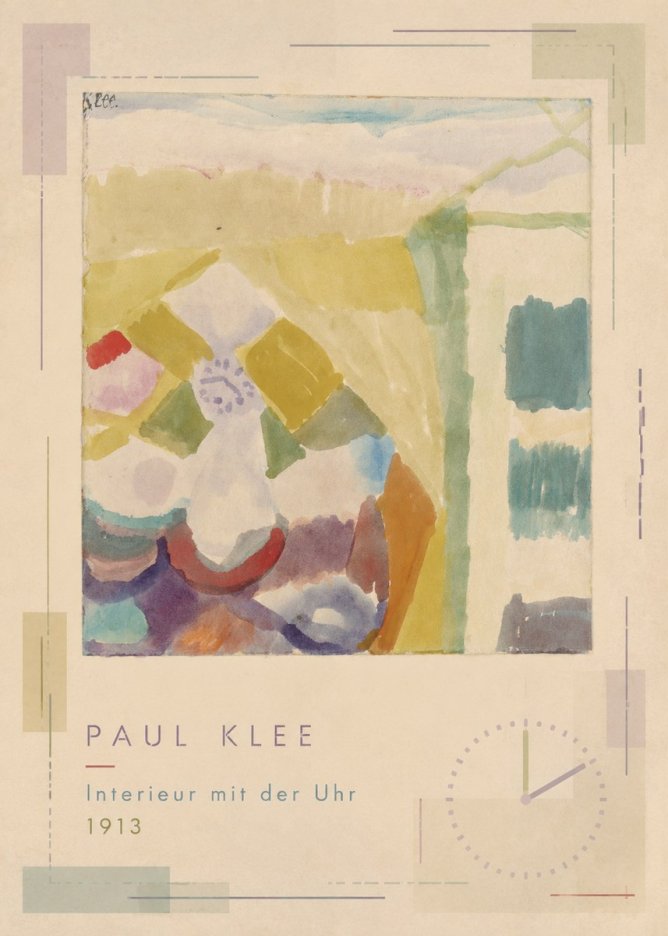 Paul Klee Interieur Mit Der Uhr II No2 - Poszter