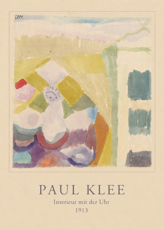 Paul Klee Interieur Mit Der Uhr II No4 - Poszter