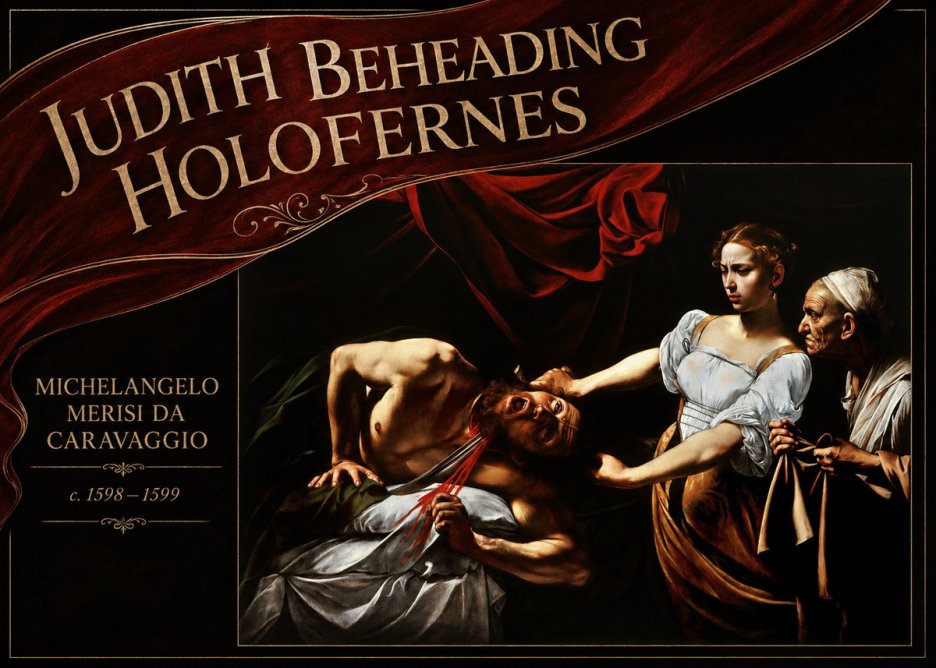 Michelangelo Merisi da Caravaggio Judith Beheading Holofernes IV No5 - Poszter