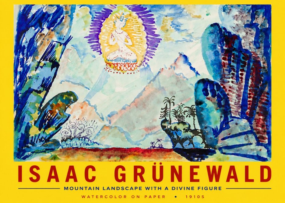 Isaac Grünewald Mountain Landscape with a Divine Figure No5 - Poszter