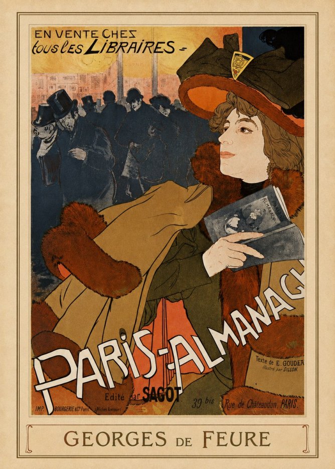 Georges de Feure Paris-almanach II No3 - Poszter