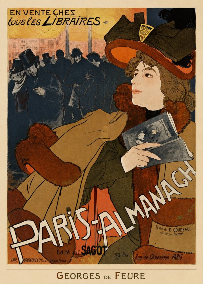 Georges de Feure Paris-almanach II No4 - Poszter