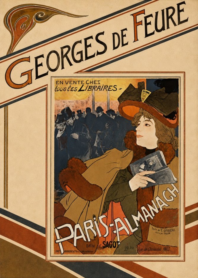 Georges de Feure Paris-almanach II No5 - Poszter