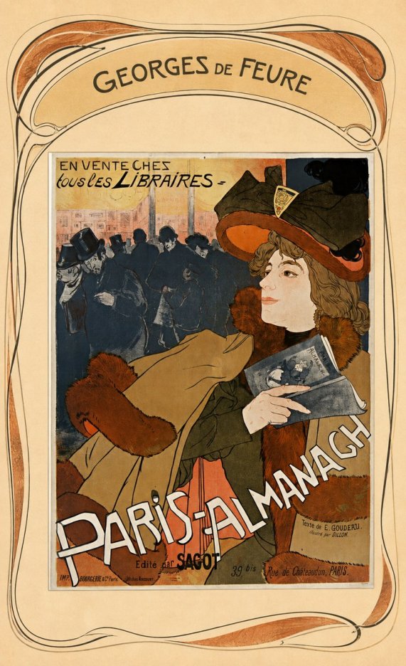 Georges de Feure Paris-almanach II No6 - Poszter