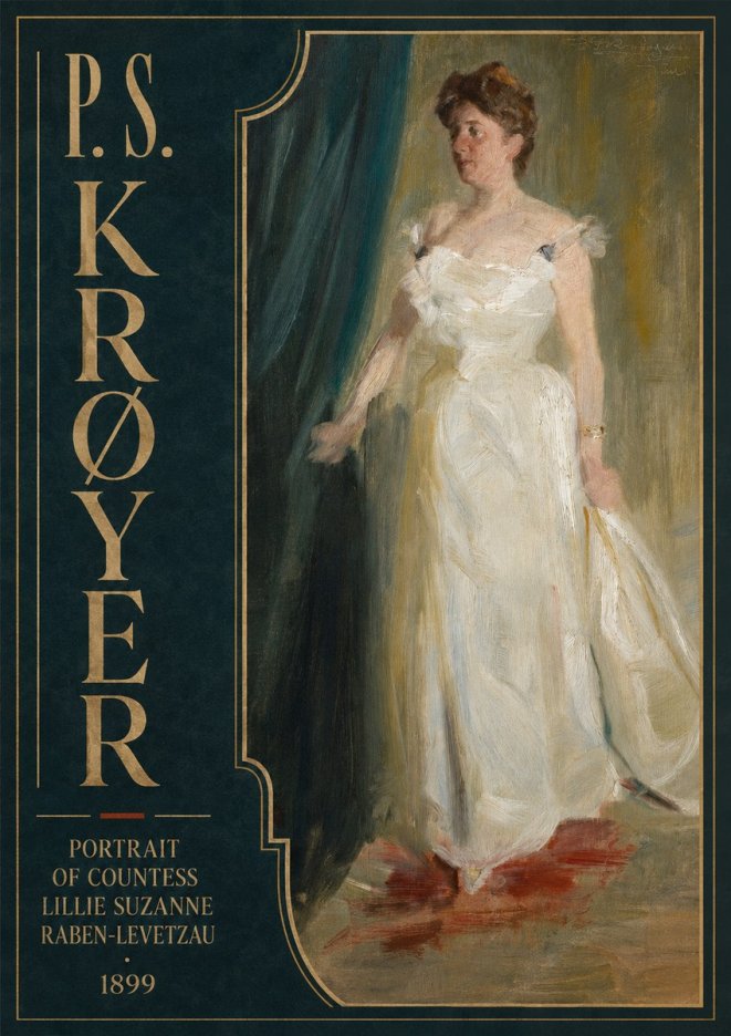 P.S. Krøyer Portrait of Countess Lillie Suzanne Raben-levetzau - 1899 No5 - Poszter