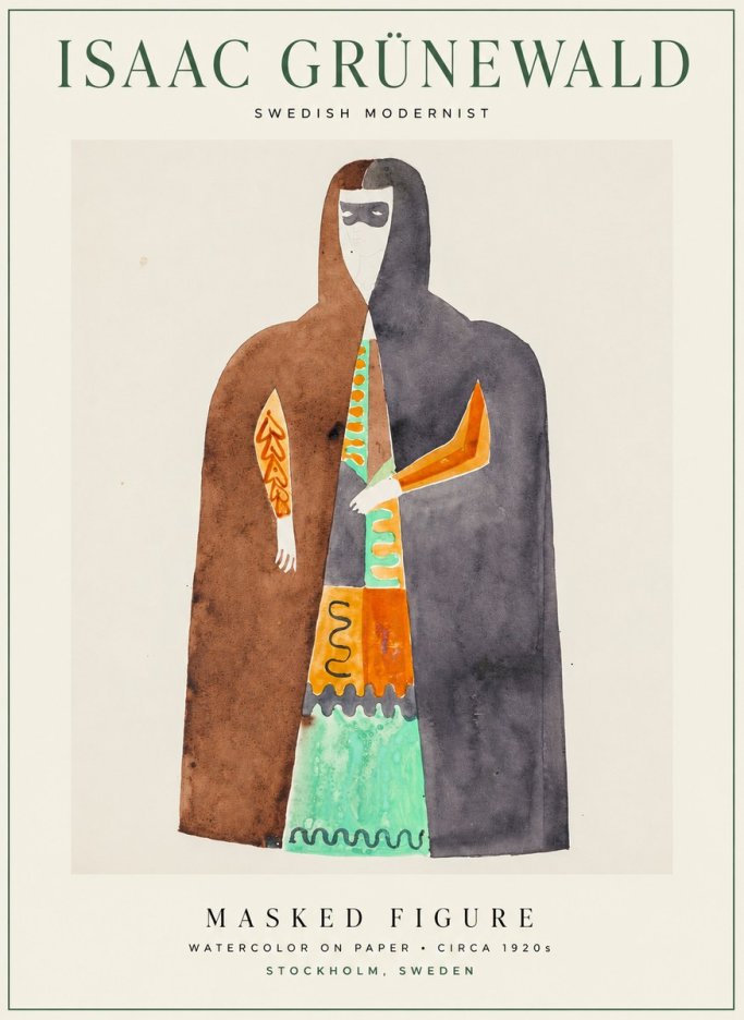 Isaac Grünewald Masked Figure No1 - Poszter