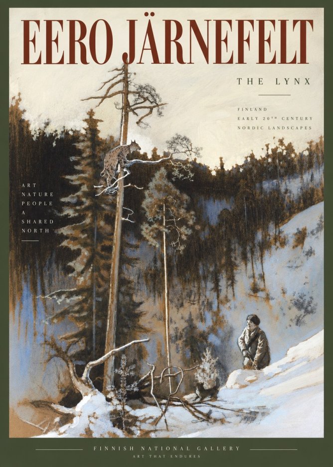 Eero Järnefelt A Lynx in a Tree No5 - Poszter