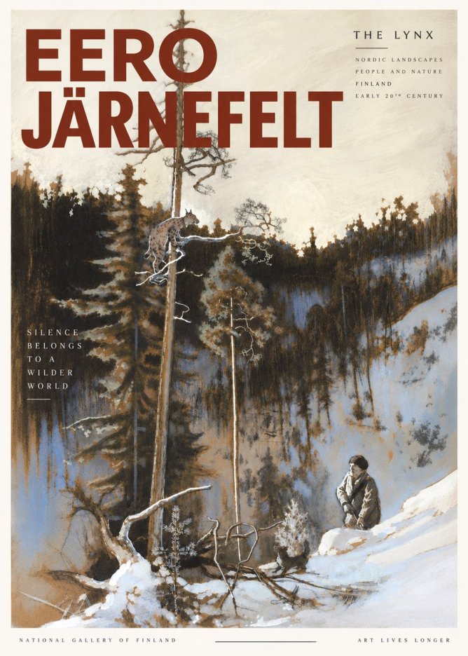 Eero Järnefelt A Lynx in a Tree No6 - Poszter