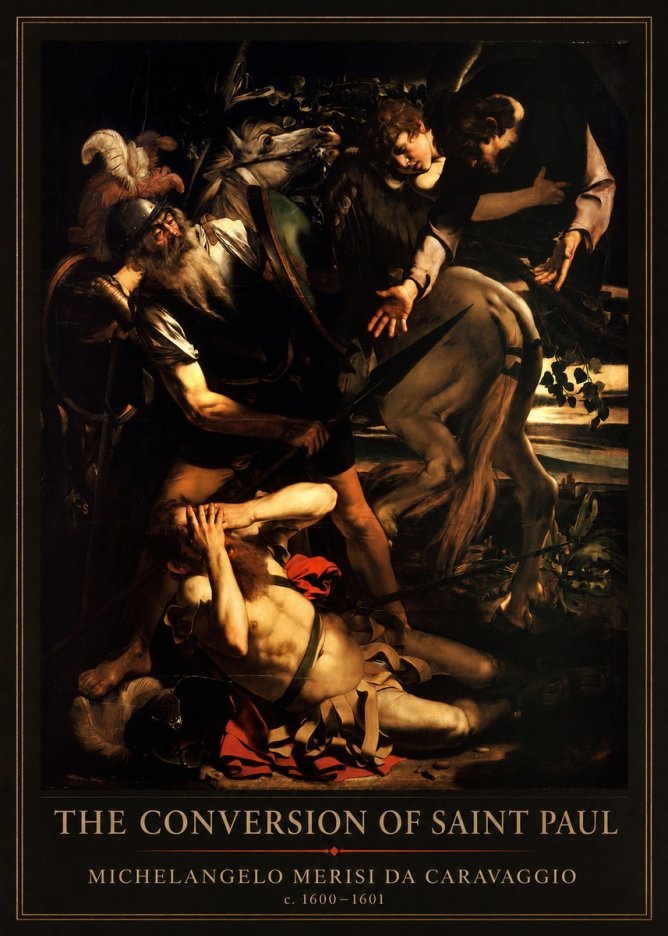 Michelangelo Merisi da Caravaggio The Conversion of Saint Paul No3 - Poszter