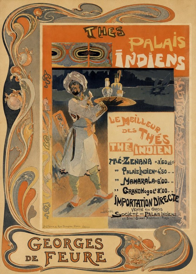 Georges de Feure Thés Palais Indiens No2 - Poszter