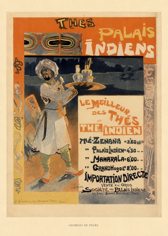 Georges de Feure Thés Palais Indiens No5 - Poszter