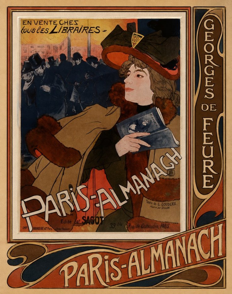 Georges de Feure Paris-almanach III No3 - Poszter
