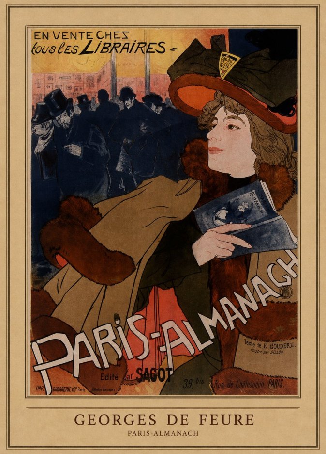 Georges de Feure Paris-almanach III No4 - Poszter