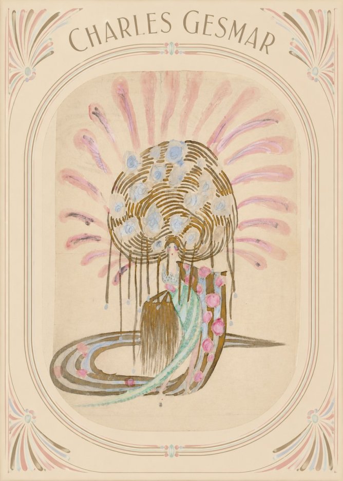Charles Gesmar Woman with Headdress No3 - Poszter