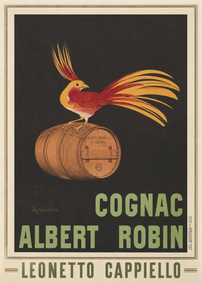 Leonetto Cappiello Cognac Albert Robin No1 - Poszter
