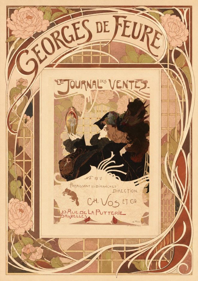 Georges de Feure Le Journal Des Ventes No3 - Poszter