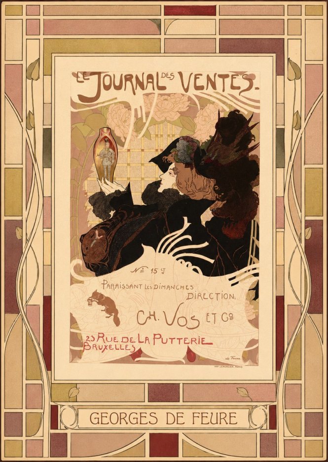 Georges de Feure Le Journal Des Ventes No4 - Poszter