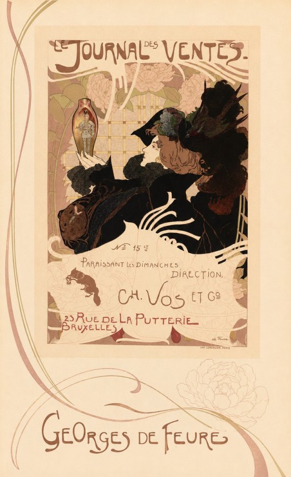 Georges de Feure Le Journal Des Ventes No5 - Poszter