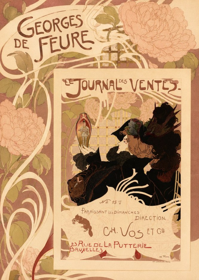 Georges de Feure Le Journal Des Ventes No6 - Poszter