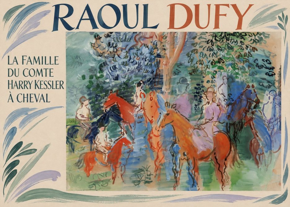 Raoul Dufy La Famille Du Comte Harry Kessler À Cheval No1 - Poszter