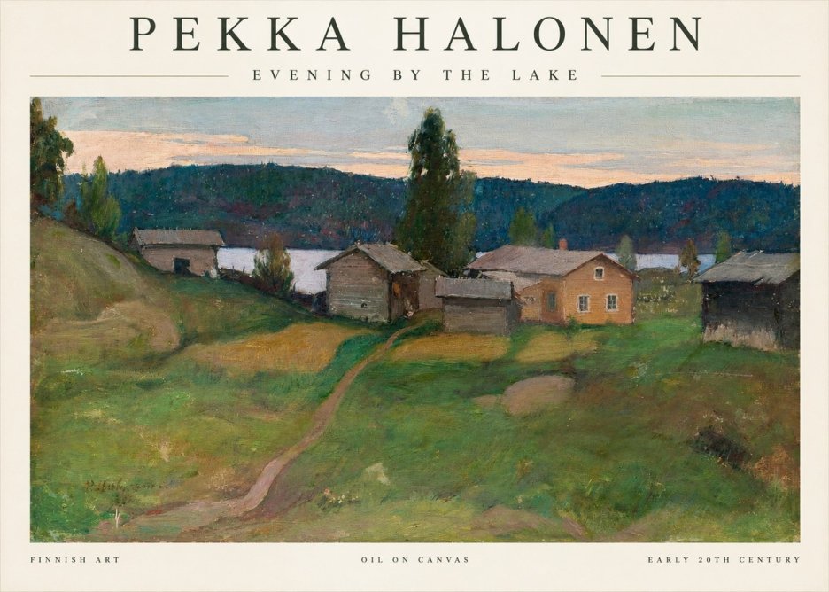 Pekka Halonen Evening by the Lake No1 - Poszter