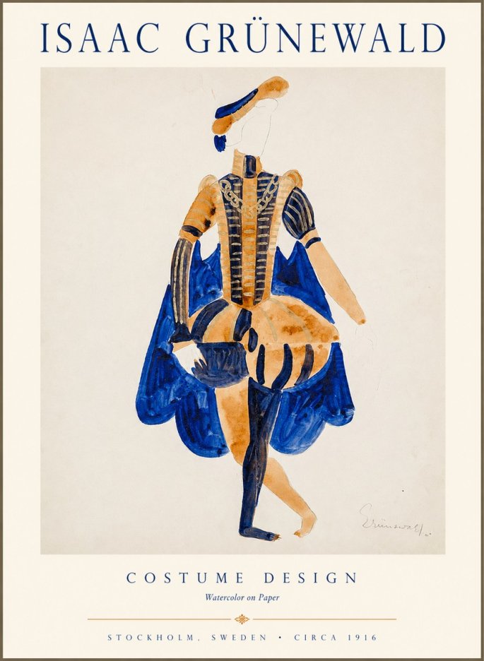 Isaac Grünewald Costume Design XV No1 - Poszter