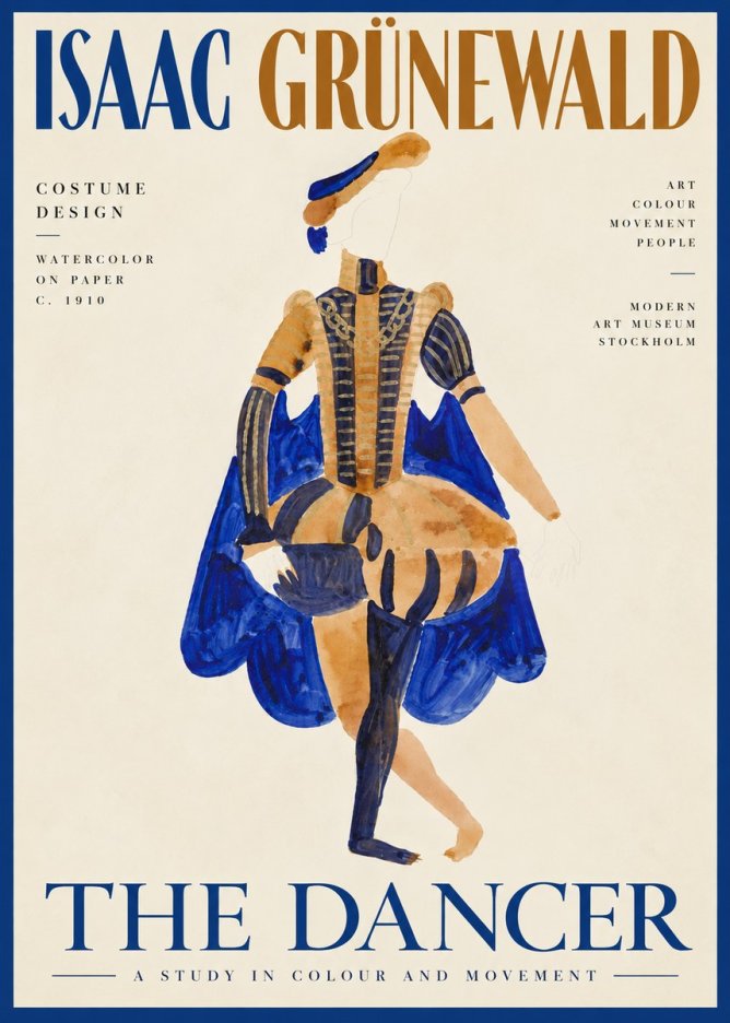 Isaac Grünewald Costume Design XV No6 - Poszter