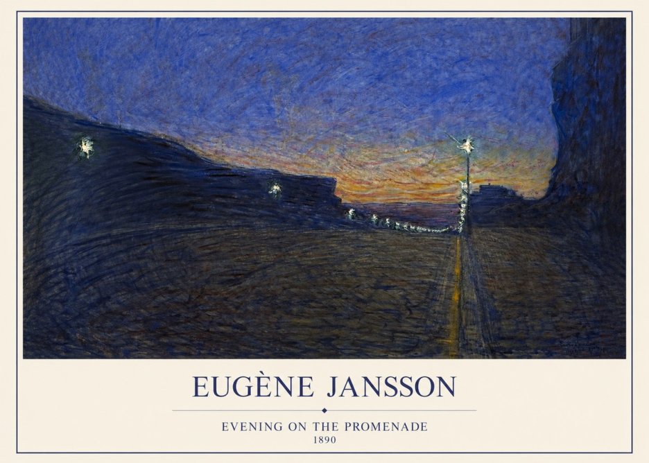 Eugène Jansson Evening on the Promenade No1 - Poszter