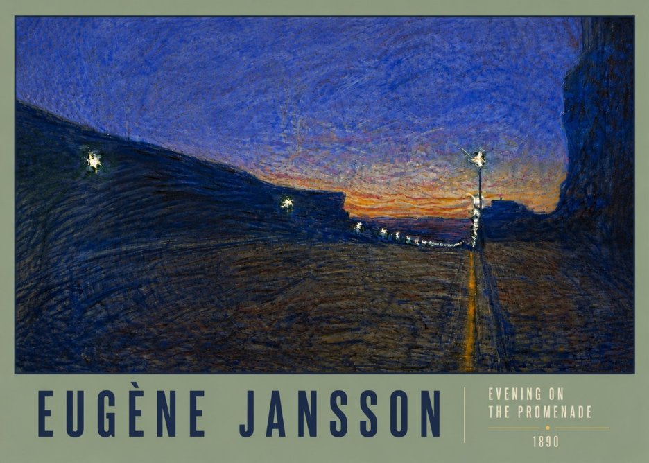 Eugène Jansson Evening on the Promenade No6 - Poszter