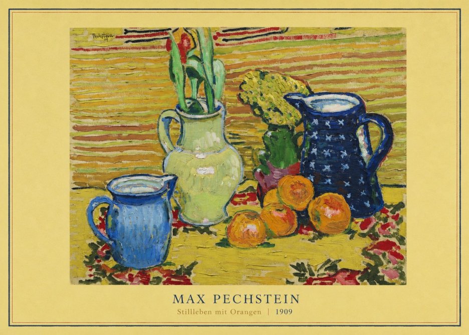 Max Pechstein Stillleben Mit Orangen No4 - Poszter