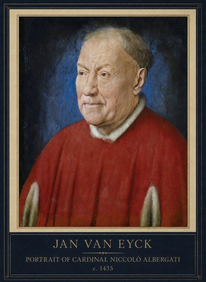Jan van Eyck Portrait of Cardinal Niccolò Albergati No1 - Poszter