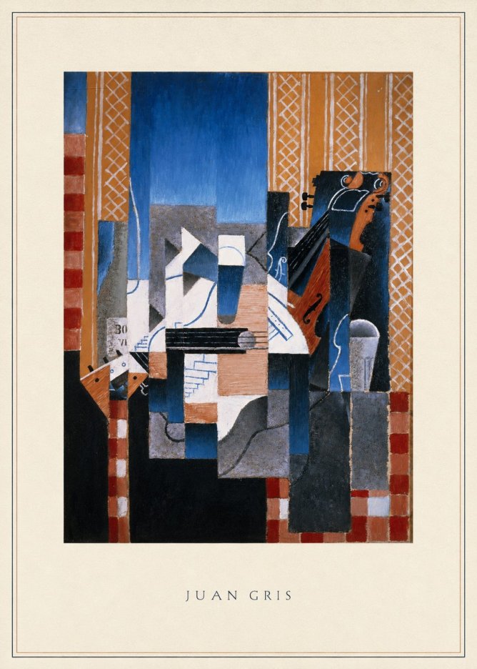 Juan Gris Still Life with Guitar and Violin No4 - Poszter