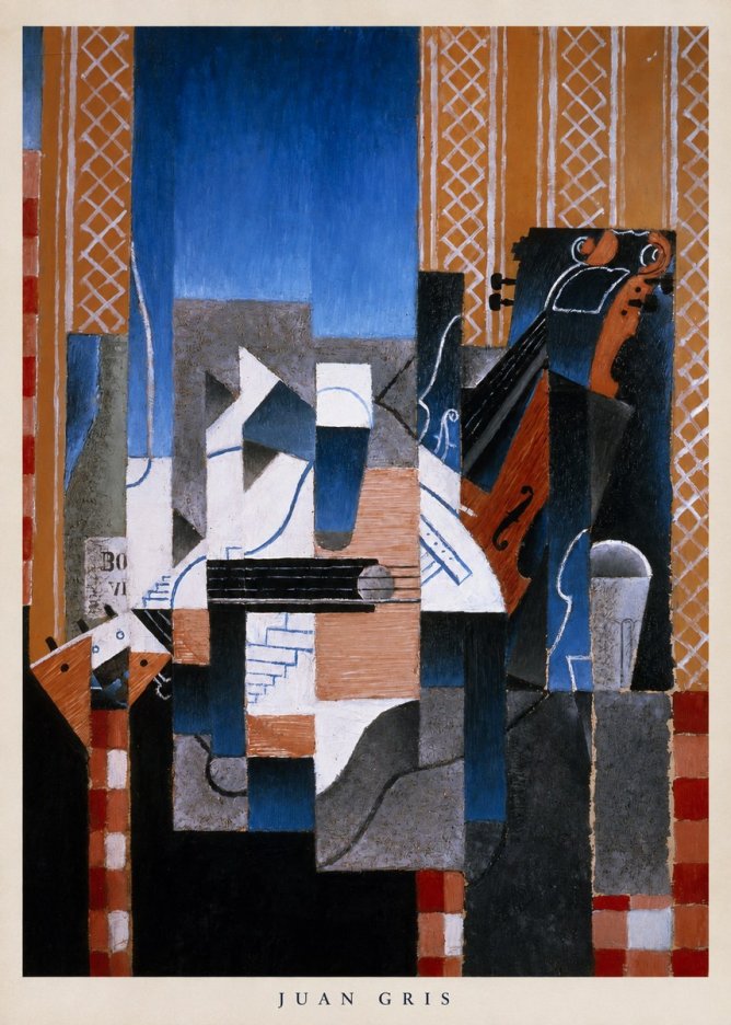 Juan Gris Still Life with Guitar and Violin No6 - Poszter