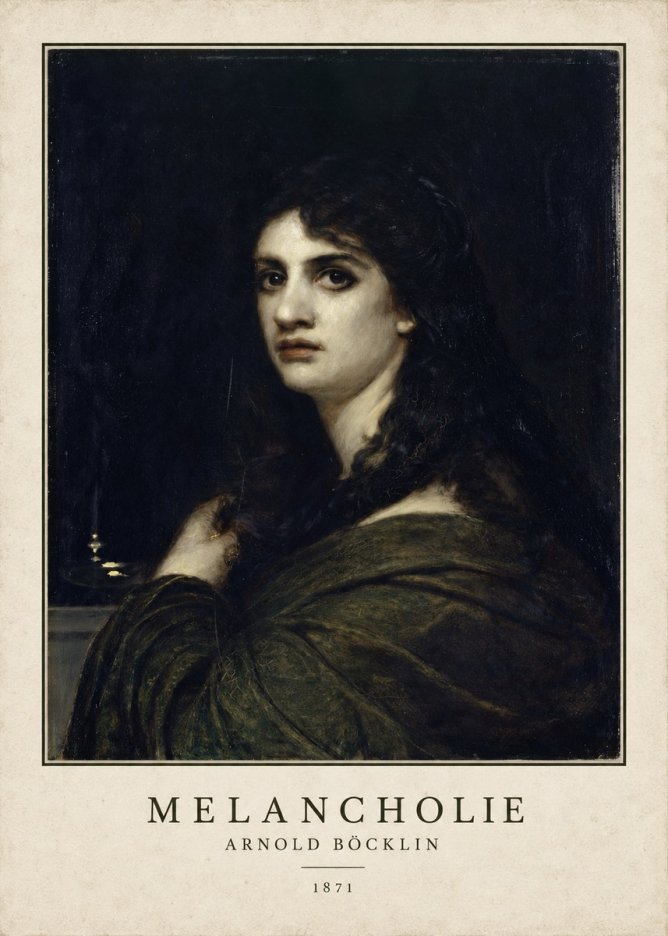 Arnold Böcklin Melancholie No3 - Poszter