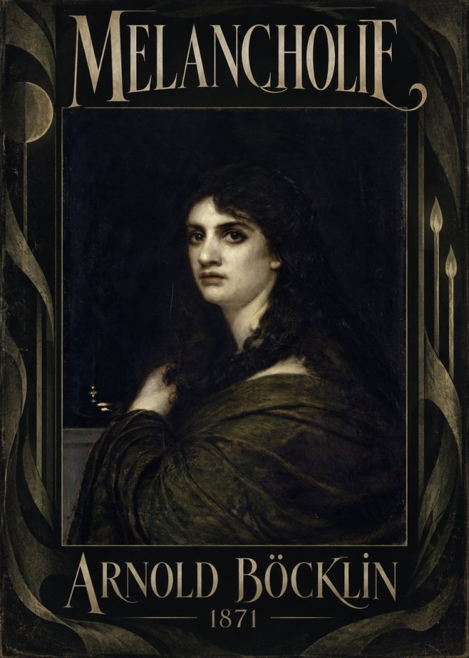 Arnold Böcklin Melancholie No5 - Poszter