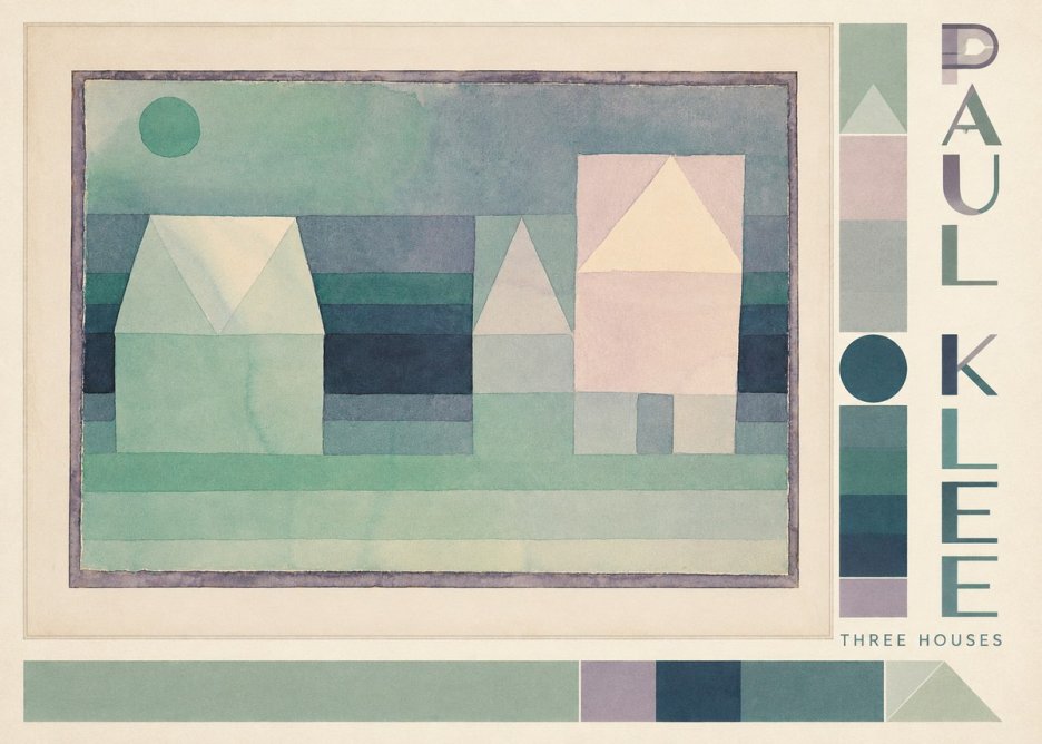 Paul Klee Three Houses No2 - Poszter