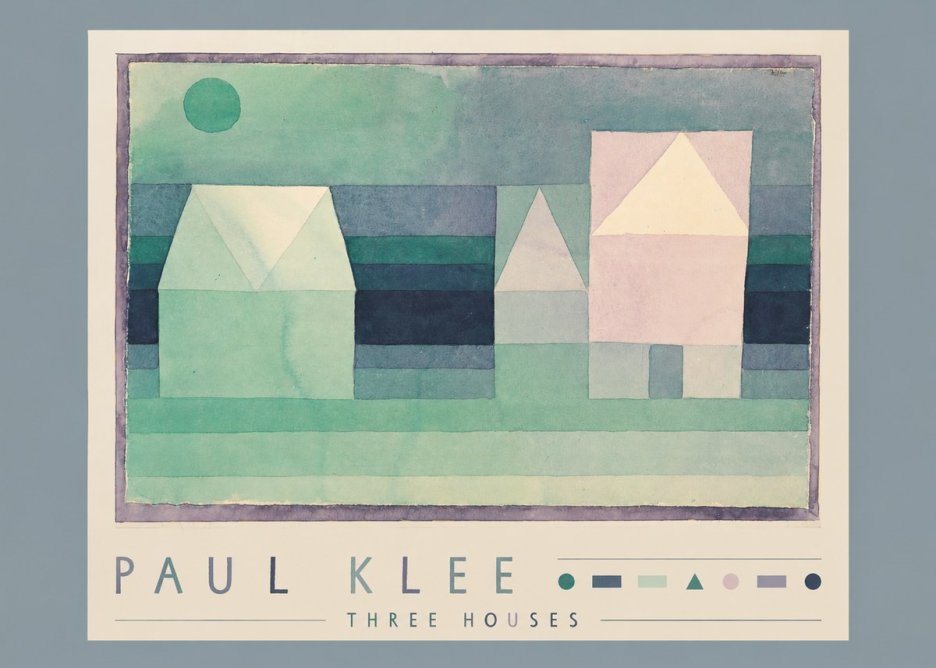 Paul Klee Three Houses No3 - Poszter